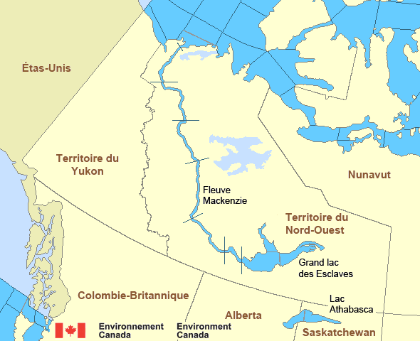 Carte des secteurs maritimes du Mackenzie - Fleuve Mackenzie